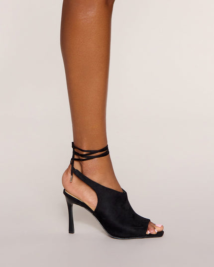 Wrapped Up Peep-Toe Stiletto Heels