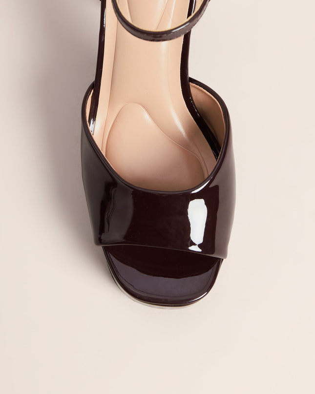 Gloss Boss Patent Platform Block Heels
