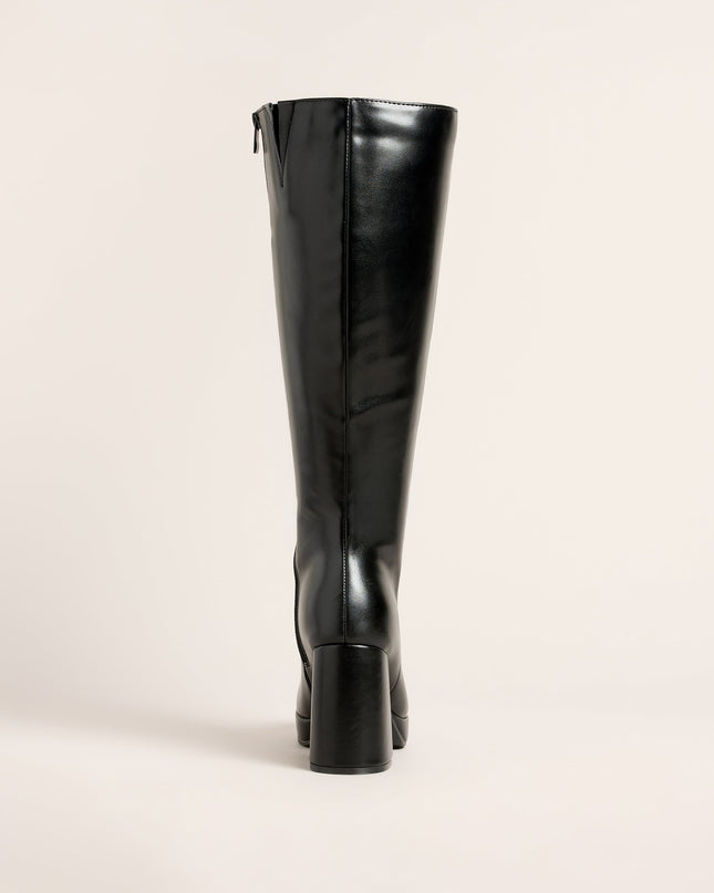 High Step Platform Knee High Boots