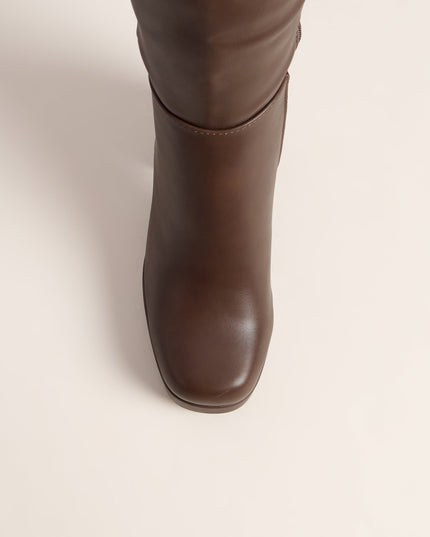 High Step Platform Knee High Boots