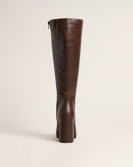 High Step Platform Knee High Boots