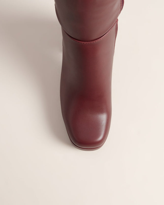 High Step Platform Knee High Boots