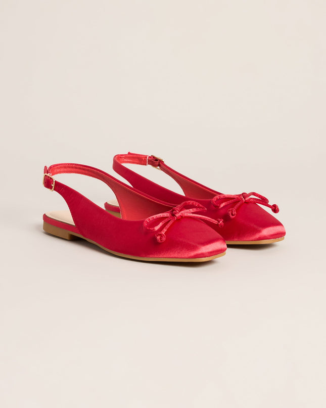 First Position Satin Bow Ballet Flats